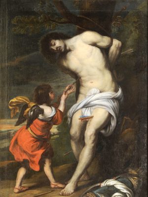 Saint Sebastian healed by an angel