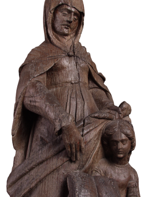 L'éducation de la Vierge, détail de la Vierge et sainte Anne